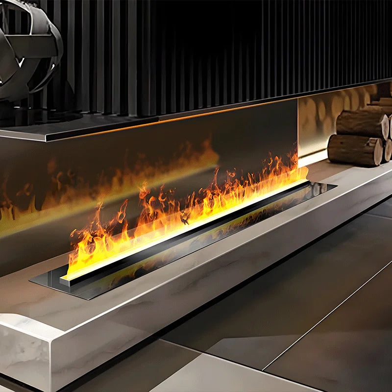 Living room 3D atomizing fireplace remote control APP control multi-color false flame electronic fireplace home steam fireplace