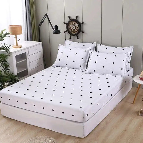 Solstice Kids Dinosaur Bed Sheet Set - Cartoon Printed Draps De Lit With Pillowcase, Elastic Fitted (Single/Twin, 100% Cotton)