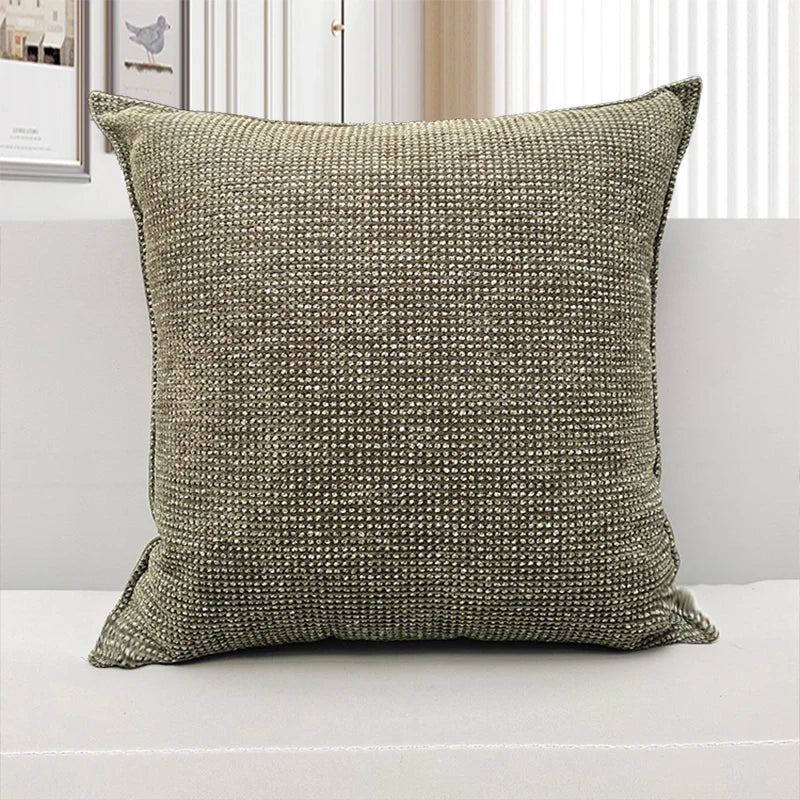Fabric Sofa Pillows Modern mat Sample Room Hotel High-End Ele Square Waable Pure Color PP Cotton Filled