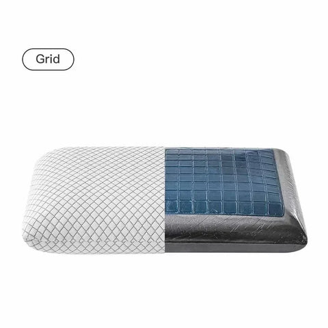 Double Sided Gel Cooling Memory Foam Pillow Summer Ice Feel Bamboo Charcoal Orthopedic Neck Pain Relief Pillow with Pillowcase