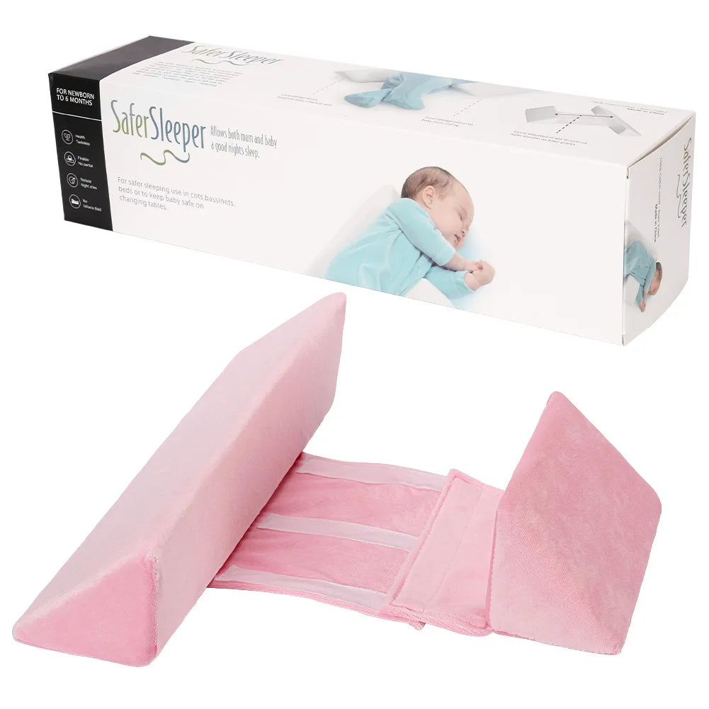 Baby Side Sleeping Pillow, Shaped Pillow Anti-head Deflection Removable and Washable Waist-protecting Baby Pillow