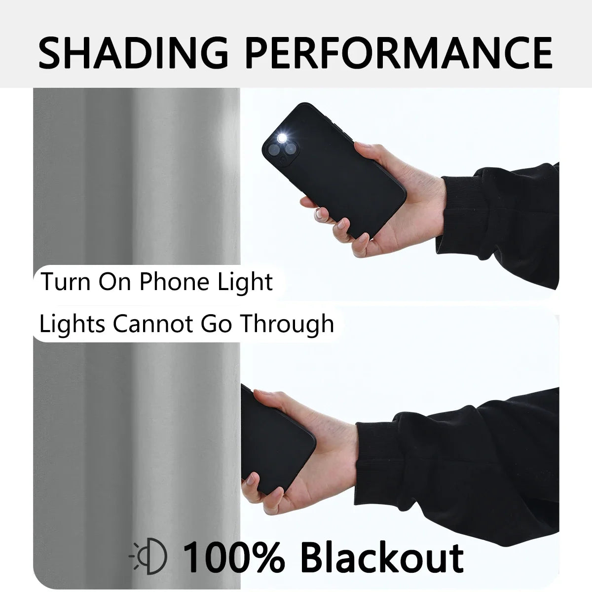 2pcs 100% Blackout Curtains, Thermal Insulated Window Drapes, Window Curtains for Bedroom Living Room, Home Decoration
