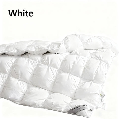 100% White Goose Down Quilt Thick Winter Comforter Four Seasons Quilt King Size Duvet Hotel Camping 1.5*2/1.8*2.2/2*2.3/2.2*2.4m