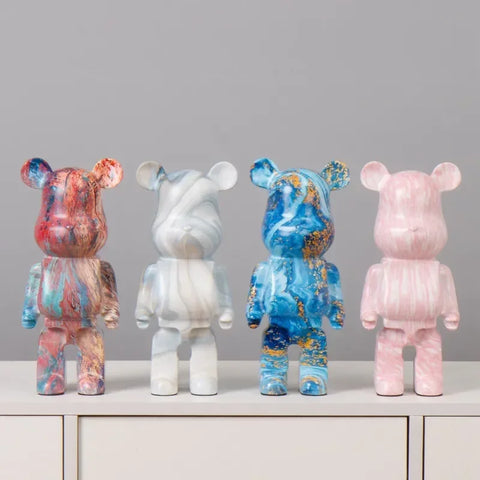 28cm Aesthetic Bear Figure Ceramics Saving Pot Statue Violent Bear Figurine Sculpture Luxury Livingroom Decoration Home Ornament