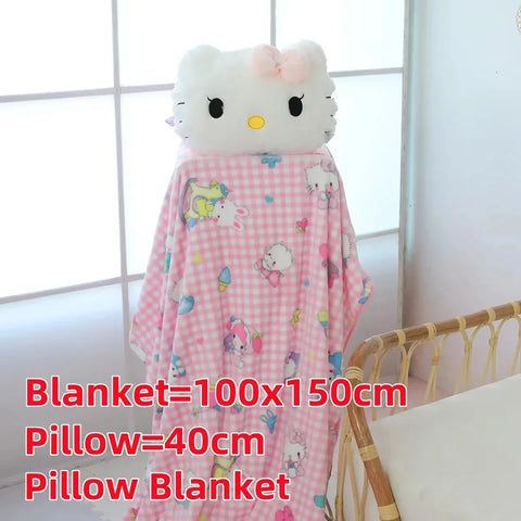 Sanrio Cuddly Hello Kitty Back Cushion Soft Cartoon Pillow Sofa Bed Bay Window Home Decor Pillow Hug Plushies Xmas Gift For Girl