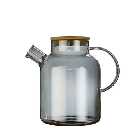 1L/1.8L Large Capacity Glass Teapot High Temperature Resistant Kettle for Steamed Juice Fruit & Iced Tea Home Kitchen Access