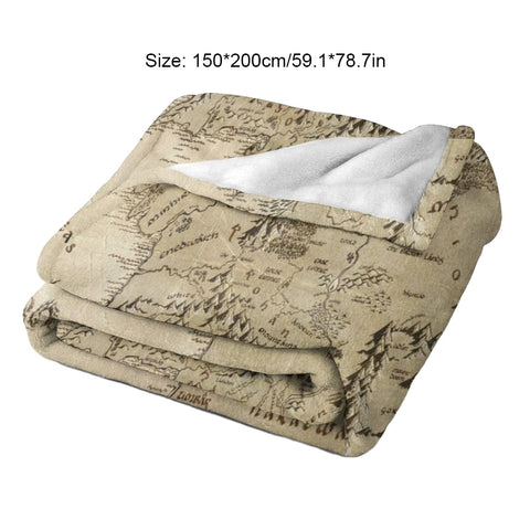 Fade Resistant Middle Earth Map Lord Of Ring Style Blanket – Beautiful Will Stand Test Of Time style 1