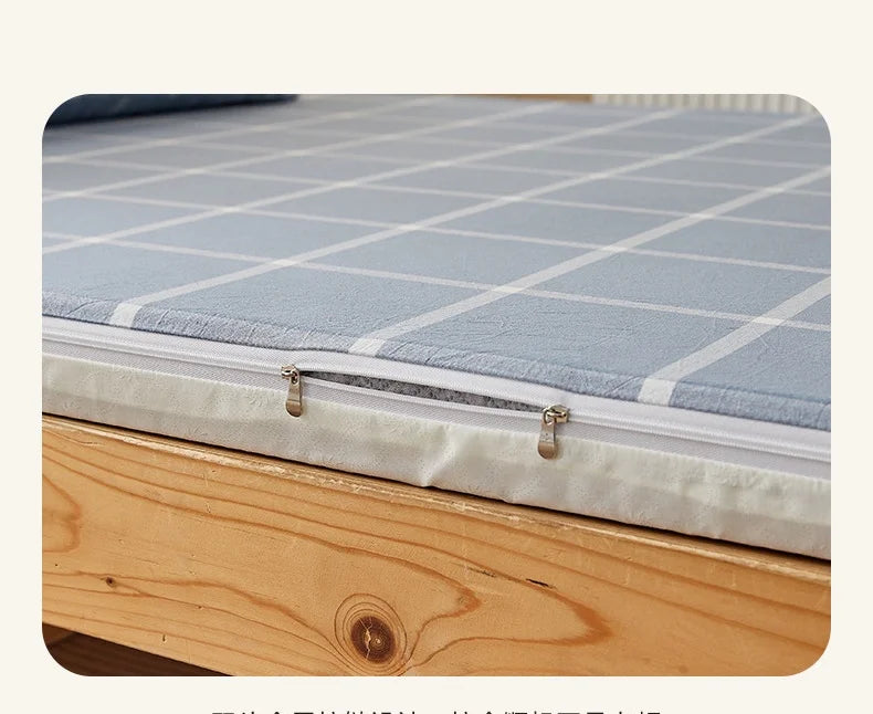 Fully Enclosed Double-sided Zipper Mattress Protective Cover Made of Cotton and Washed Cotton for Student Dormitories