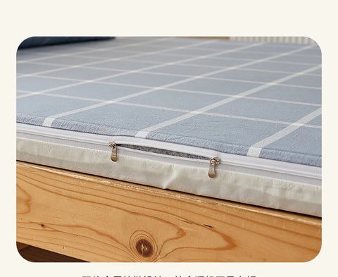 Fully Enclosed Double-sided Zipper Mattress Protective Cover Made of Cotton and Washed Cotton for Student Dormitories