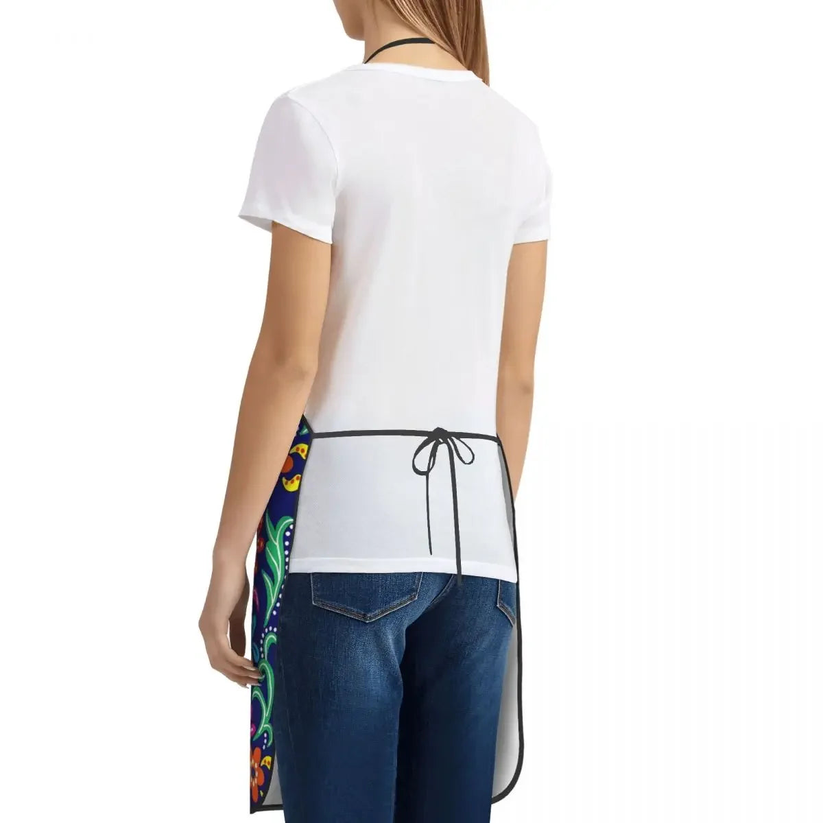 Unisex Beautiful Mexican Floral Art Apron Kitchen Chef Cooking Baking Bib Women Men Mexico Tablier Cuisine for Painting