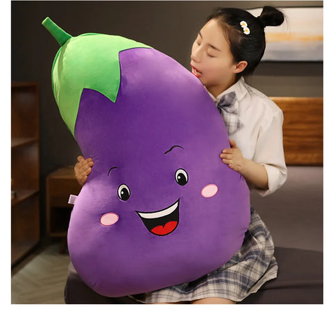 30/50cm Soft Cartoon Eggplant Corn Chili Carrot Plush Toys Stuffed Cushion Pillow Creative Plush Toy Doll