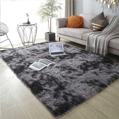 Gray Carpet for Living Room Plush Rug Bed Room Floor Fluffy Mats Anti-slip Home Decor Rugs Soft Velvet Carpets Kids Room Blanket