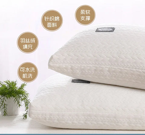 48x74cm Soft Pillow Core Home Hotel Pillow Core Cervical Support Male Pillow Student Dormitory Whole Head Single Adult Pillow