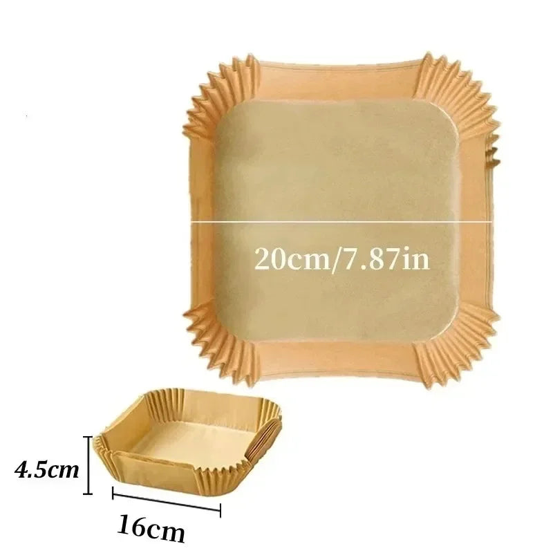 50/30PCS Waxed Paper for Air Fryer Baking Supplies Non-stick Pot Holders Airfryer Papers BBQ Plate Bakeware Kitchen Dining Bar