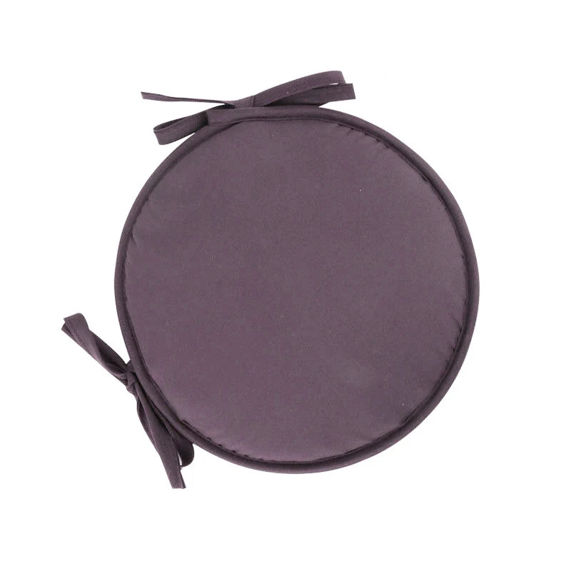 30/38cm Solid Color Round Garden Chair Pads Removable Tie-on Seat Cushion for Outdoor Bistro Stool Patio Home Dining