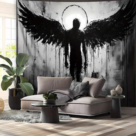 Black Angel Landscape Tapestry is Suitable for Living Room Bedroom Home Office Decoration