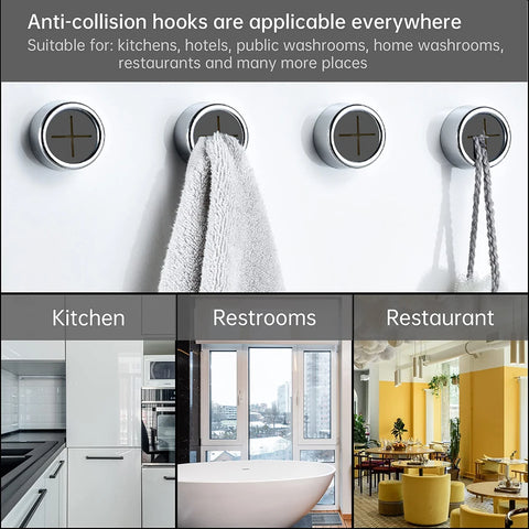 Bathroom Towel Storage Sucker Racks Wall Mounted Self Adhesive Plug Holder Hooks Round Kitchen Dishcloth Hanger Clip Organizer