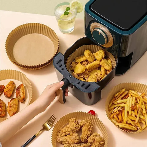 50/30PCS Waxed Paper for Air Fryer Baking Supplies Non-stick Pot Holders Airfryer Papers BBQ Plate Bakeware Kitchen Dining Bar