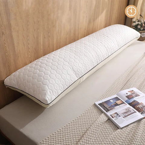 Nordic Luxury Cotton Pillow 48x180CM Bedroom Tatami Bed Sofa Protection Cervical Vertebra Sleeping Soft Double Long Pillow