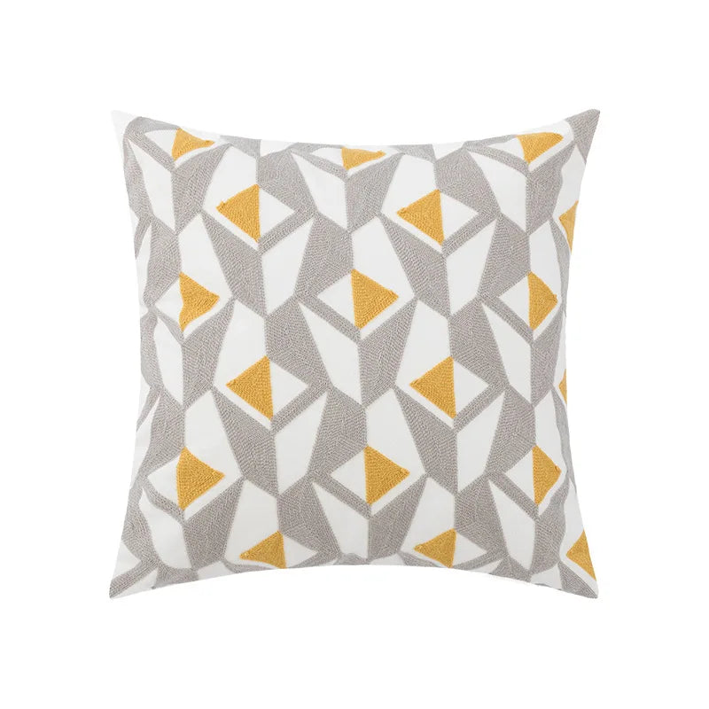 наволочки новог Cushion Cover Daisy Yellow Floral Geometric 45x45/30x50cm Blue Embroidery Soft Cozy Pillow Cover for Living Room