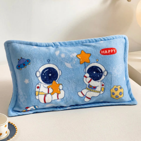 Kids Thick Warm Winter Pillowcase ,Velvet Flannel Skin-Friendly Pillowshams,Fluffy Fabric Pillow Covers Super Soft Home Textiles