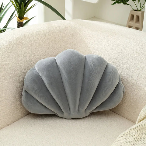 Inyahome Cute 3D Seashell Decorative Pillow Ocean Series Cushion for Bedroom Living Kids Room Gifts Pillow Christmas Party Decor