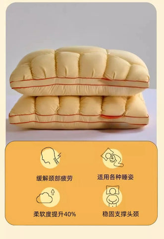 2025 spring and summer super soft and skin-friendly feather velvet pillow household comfortable neck pillow breathable and soft