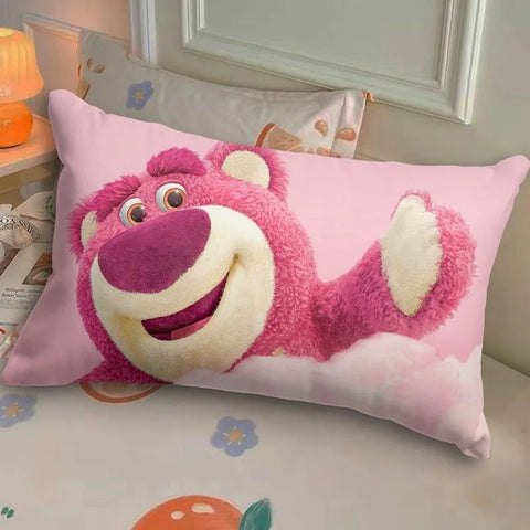 Disney Toy Story Strawberry Bear Pillowcase Cute Cartoon Kids Student Room Sleeping Pillowcase Sand Home Bedroom Room Decoration