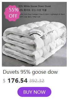 100% White Goose Down Quilt Thick Winter Comforter Four Seasons Quilt King Size Duvet Hotel Camping 1.5*2/1.8*2.2/2*2.3/2.2*2.4m