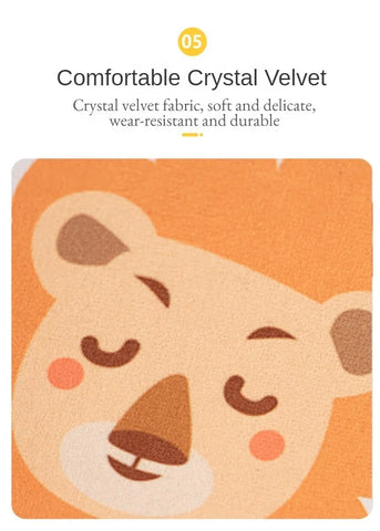 Cartoon Style Rugs for Bedroom Washable Living Room Decoration Round Carpet Anti-slip Children's Room Floor Mat Soft Bedside Rug
