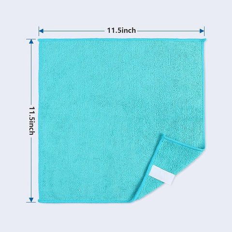 Microfiber Cleaning Cloth 12 Pack Cleaning Rags Cleaning Towels with 4 Color Assorted 11.5"X11.5"(Green/Blue/Yellow/Pink)