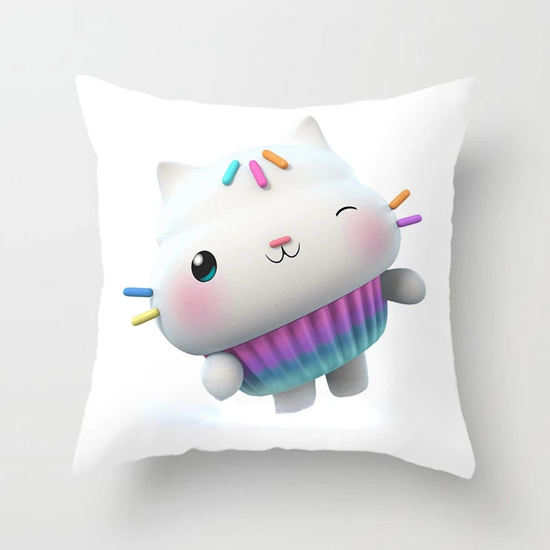 Kids Gabbys Dollhouse Gabby Cats Pillowcase 40x40cm 45x45cm  Decorative Pillows  60x60