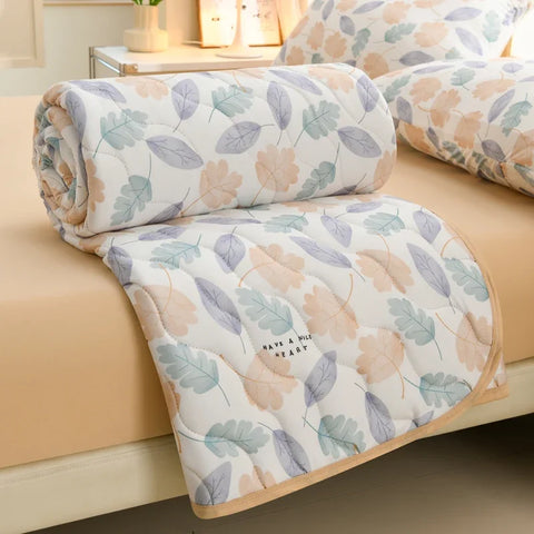 New Floral Print Spring Summer Quilt Soft Comfortable Quilted Quilts Single Double Blanket for Bed Comforter Knitted Thin Duvet