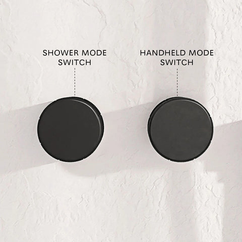 Luxury brass brushed gold wall mounted bathroom faucet with embedded dual handle hot and cold water 2 function bathtub mixer