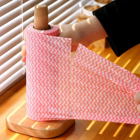 50 Paper Towel Roll Cleaning Cloth Disposable Cleaning Wipe Cloth Kitchen Household Dish Towel Cleaning Cloth Cleaning Towe S5I6