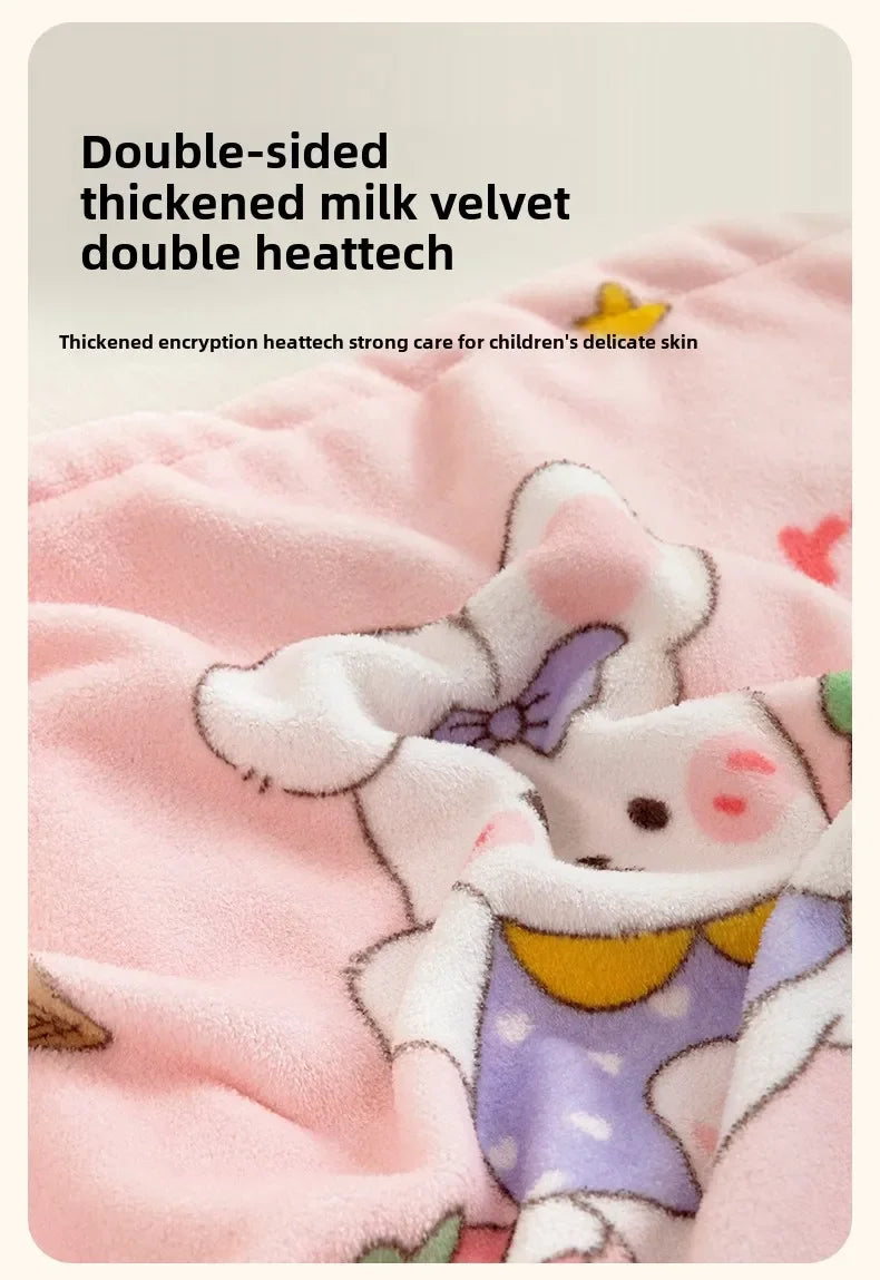 Kids Thick Warm Winter Pillowcase ,Velvet Flannel Skin-Friendly Pillowshams,Fluffy Fabric Pillow Covers Super Soft Home Textiles