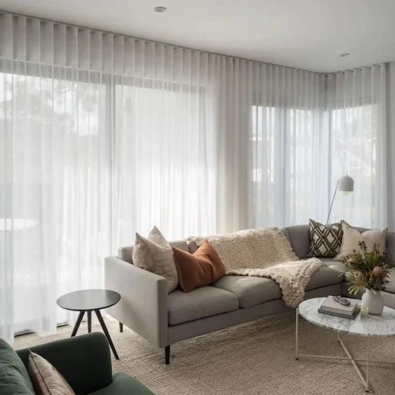 S Fold Wavy White Tulle Sheer Curtains for Living Room Bedroom Dining Good Quality Window Chiffon Bedroom Door Screen 창문커텐