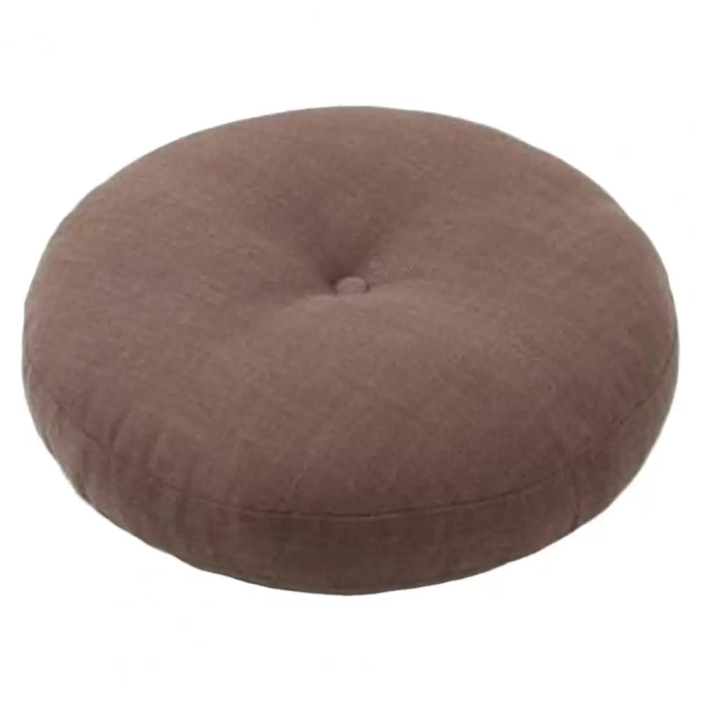 40cm Linen Seat Cushion Soft Cotton Filling Thicken Sofa Balcony Back Pillow Circular Home Office Chair Seat Buttocks Cushion