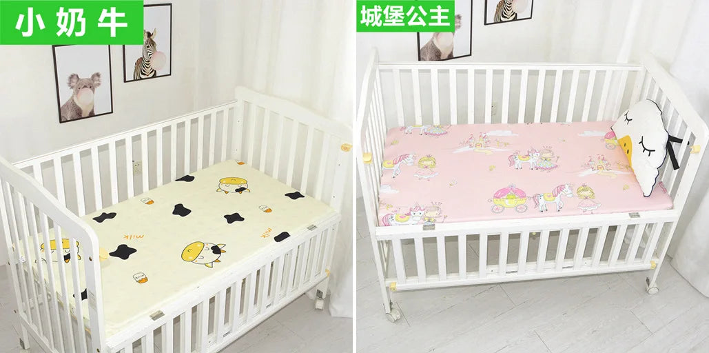 51x28inch(130x70 cm) Newborn Baby Fitted Crib Sheets Cartoon Print Bed Sheet Baby Bed Mattress Covers for Unisex Baby Boys Girls