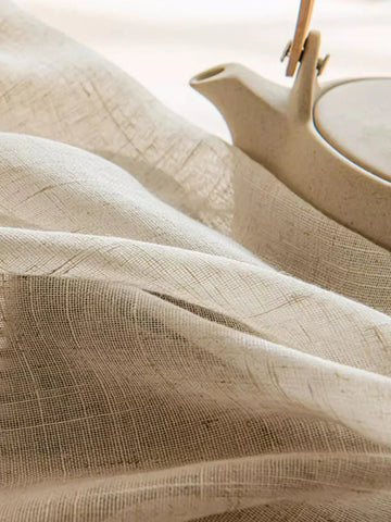 Wholesale Window Curtains Cotton Linen Rustic Feeling Semi Sheer for Bedroom Living Room Office Hotel for Home Ultraviolet-proof