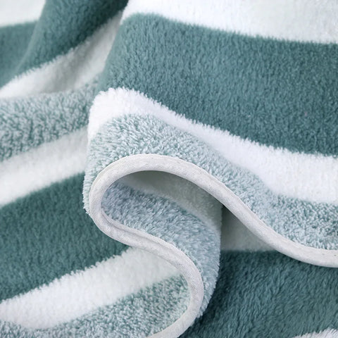 1 pcs Striped Face Towel Absorbent & Quick-drying Super Soft Skin-friendly Bathing Hand Towel For Home Bathroom 35x75cm