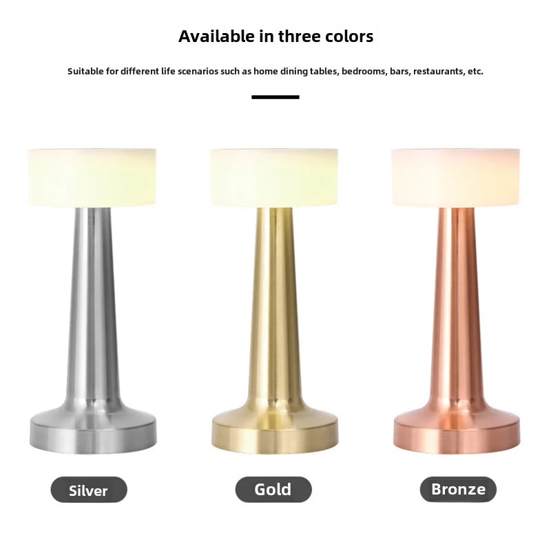 Bar small table lamp metal outdoor small table lamp dining table bedside creative night light dumbbell atmospher