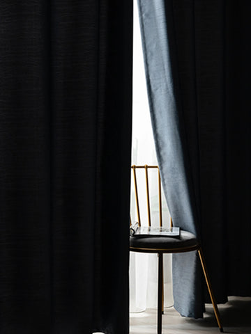 Children's Room Bedroom Star Shading Modern Minimalist Blue Curtains