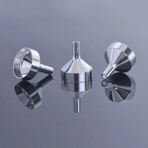 1/5Pcs Mini metal Aluminum Funnel Kitchen Oil Liquid Funnel with Detachable Filter Wide Mouth Funnel for Canning Kitchen Tools