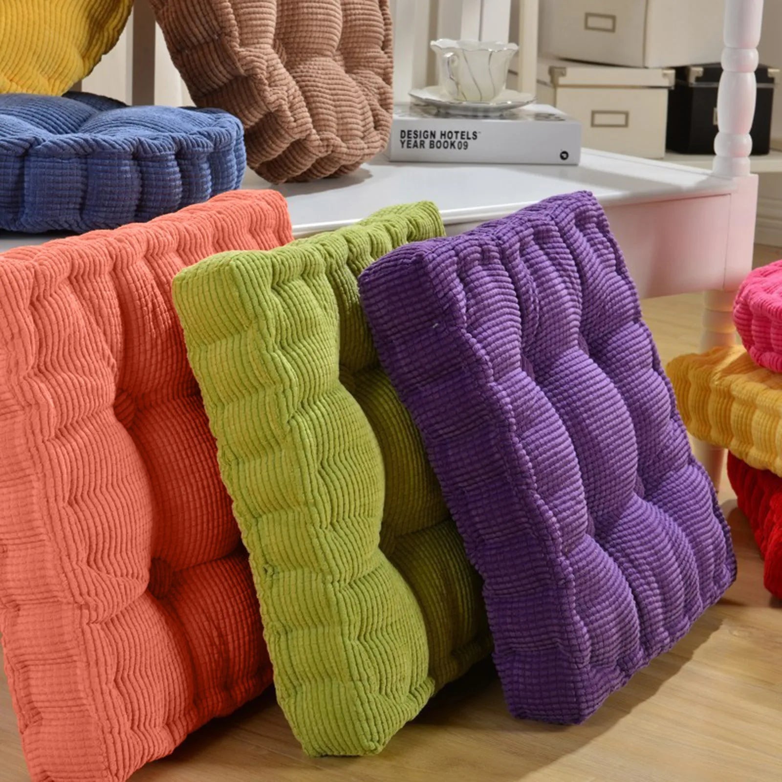 Floor Pillow Square Meditation Pillow Seat Pillow Yoga Living Room Balcony Office Outdoor Floor Mat, Pretty Hone Sofa Decoration