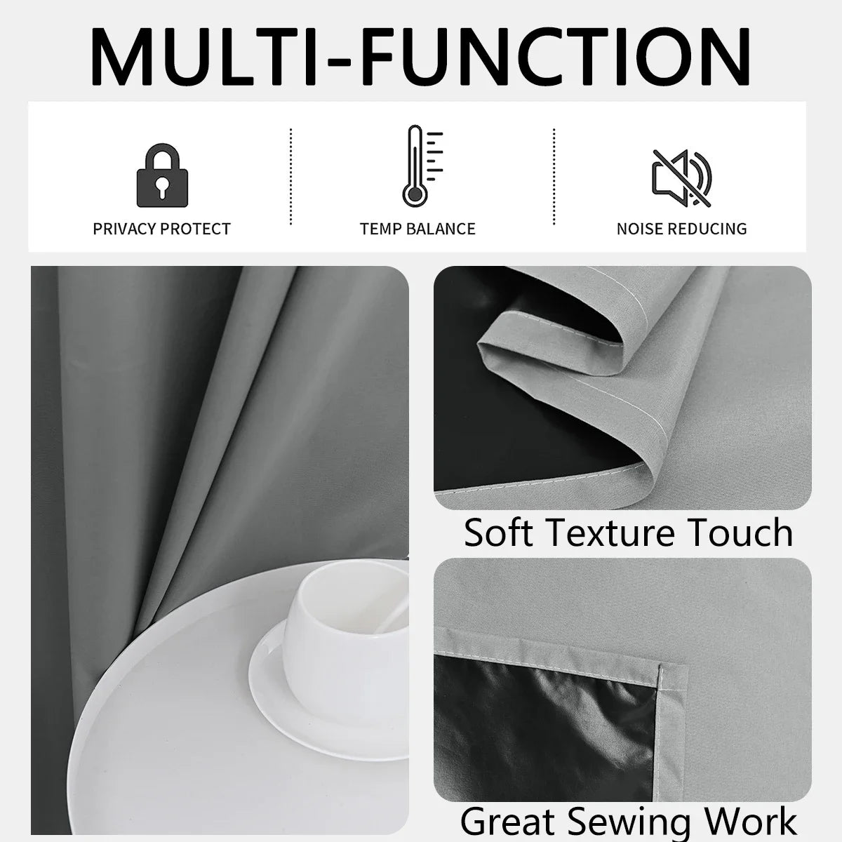 2pcs 100% Blackout Curtains, Thermal Insulated Window Drapes, Window Curtains for Bedroom Living Room, Home Decoration