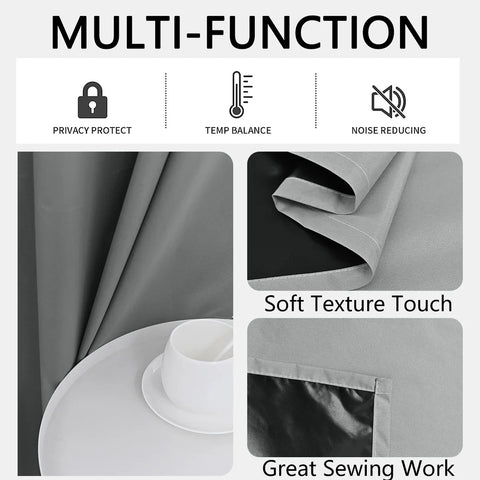 2pcs 100% Blackout Curtains, Thermal Insulated Window Drapes, Window Curtains for Bedroom Living Room, Home Decoration