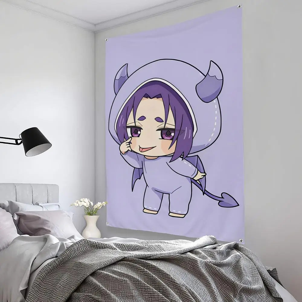 demon  Isagi Yoichi blue L-lock Tapestry Microfiber Art Decor for Bedroom Living Room Bar Garden Outdoor Festival Wall Decor