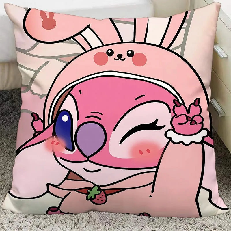 Cute interstellar baby Stitch pillow cover polyester material living room sofa cushion cover bedroom room home decoration