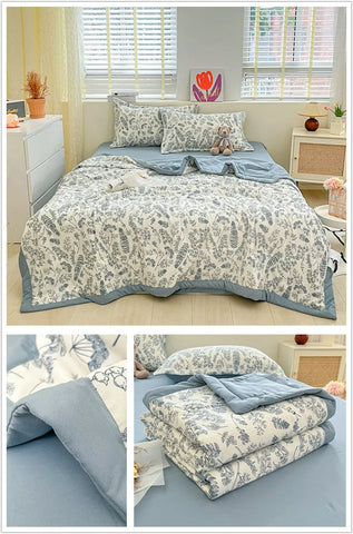 Printed Thin Duvet Skin-friendly Comforter 100x150cm for Kids Quilt Soft Bedspread Summer Blanket edredones (No Pillowcase)